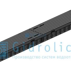 Лоток водоотводный 1000х114х55 с решёткой пластиковой